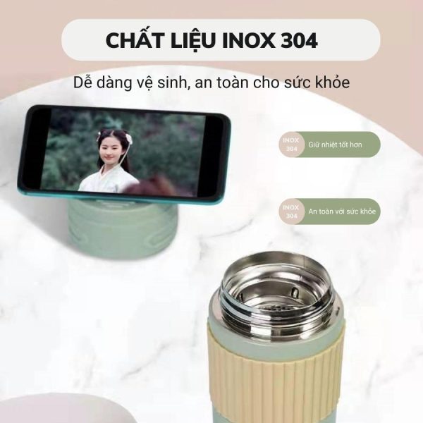 Bình giữ nhiệt hiển thị nhiệt độ P-BGN18