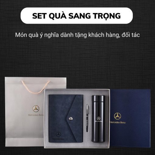 Bộ Gift Bình giữ nhiệt, Bút ký, Sổ da- SET 02