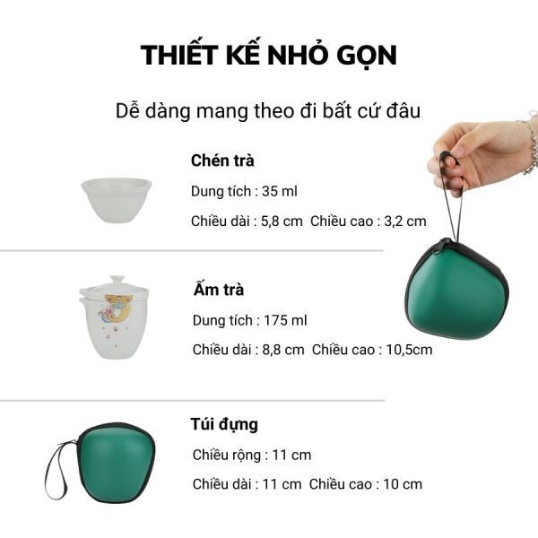 Bộ ấm trà vẽ thủ công P-BT06