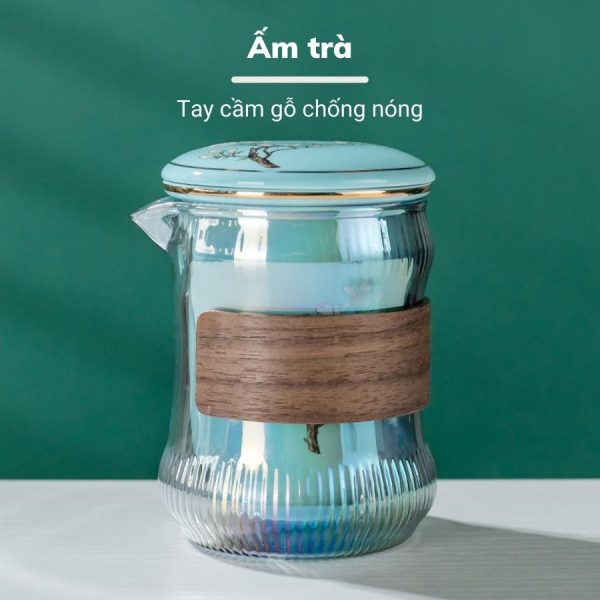 Bộ ấm pha trà hoa mộc lan P-BT22