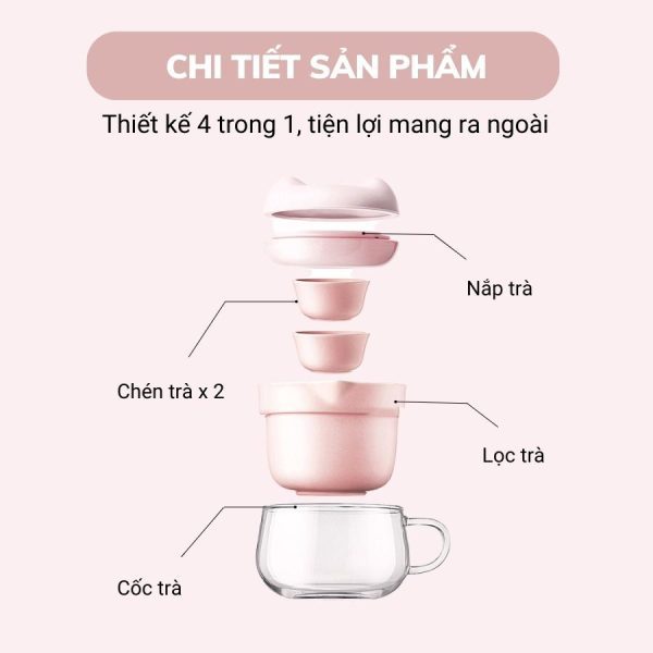 Bộ ấm trà dễ thương P-BT12