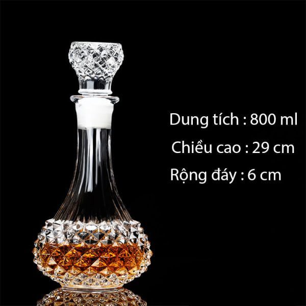 Bình pha lê đựng rượu cao cấp 800ml