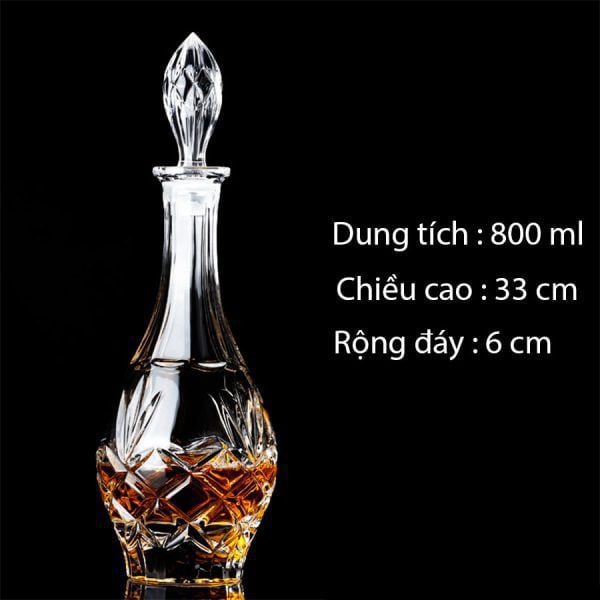 Bình pha lê đựng rượu cao cấp 800ml