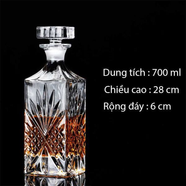 Bình pha lê đựng rượu cao cấp 700ml