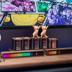Đồng hồ gỗ đèn RGB