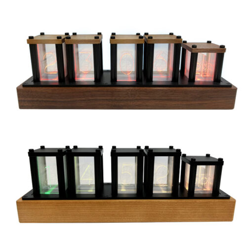 Đồng hồ gỗ đèn RGB