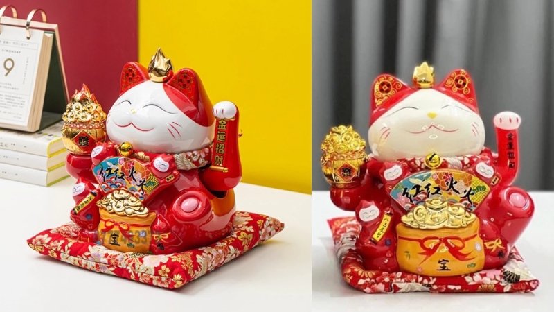 Ý tưởng tặng quà khai trương shop quần áo tinh tế, may mắn Mèo thần tài