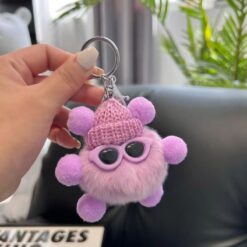 Móc khoá cục bông đáng yêu