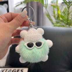 Móc khoá cục bông đáng yêu