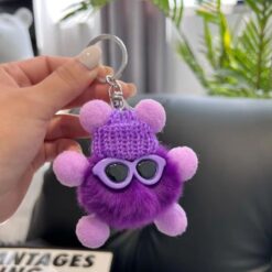 Móc khoá cục bông đáng yêu