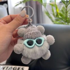 Móc khoá cục bông đáng yêu