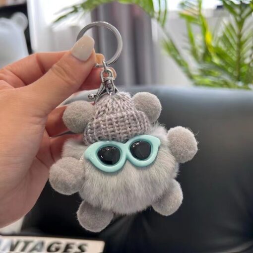 Móc khoá cục bông đáng yêu