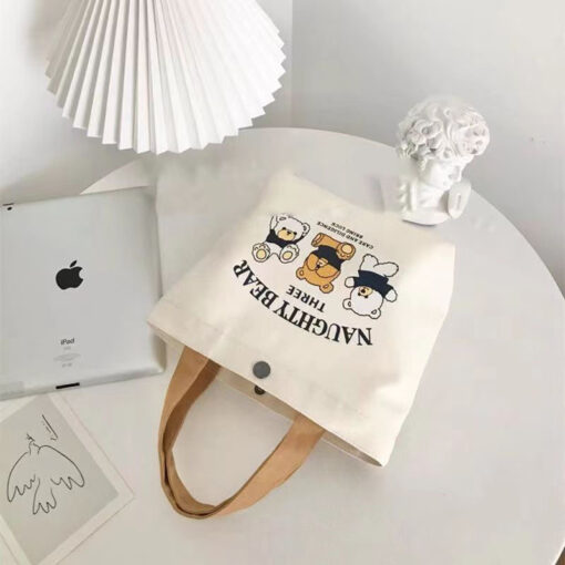 Túi vải canvas naughty bear