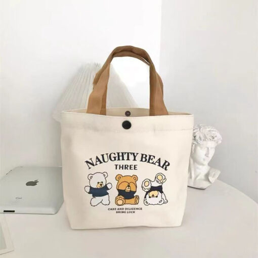 Túi vải canvas naughty bear