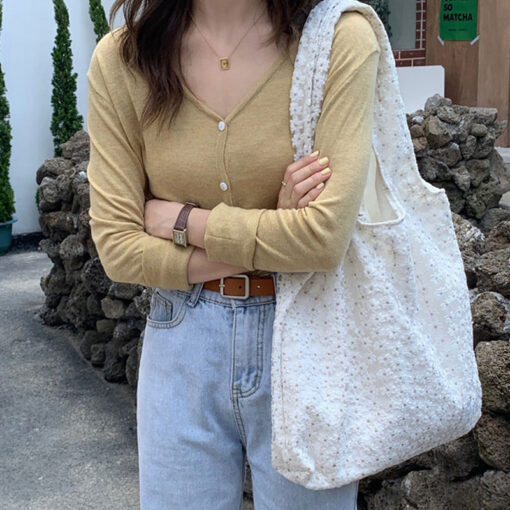 Túi lưới hoa đeo vai