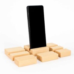 Giá đỡ điện thoại bằng gỗ nguyên khối