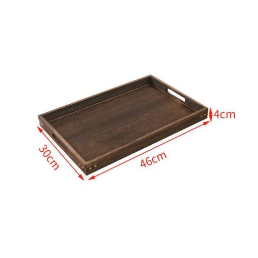 Khay gỗ đựng trà và đồ ăn nhẹ