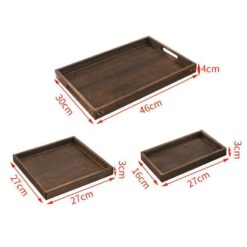 Khay gỗ đựng trà và đồ ăn nhẹ