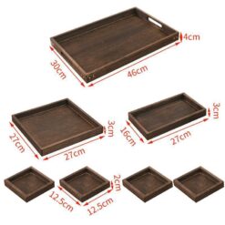 Khay gỗ đựng trà và đồ ăn nhẹ