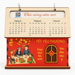 Lịch gỗ hình ngôi nhà
