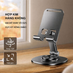 Giá đỡ điện thoại hợp kim xoay 360 độ gia do dien thoai hop kim xoay 360 do mau den 13