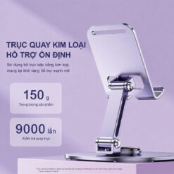 Giá đỡ điện thoại hợp kim xoay 360 độ gia do dien thoai hop kim xoay 360 do mau tim 10