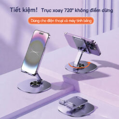 Giá đỡ điện thoại hợp kim xoay 360 độ gia do dien thoai hop kim xoay 360 do mau tim 11