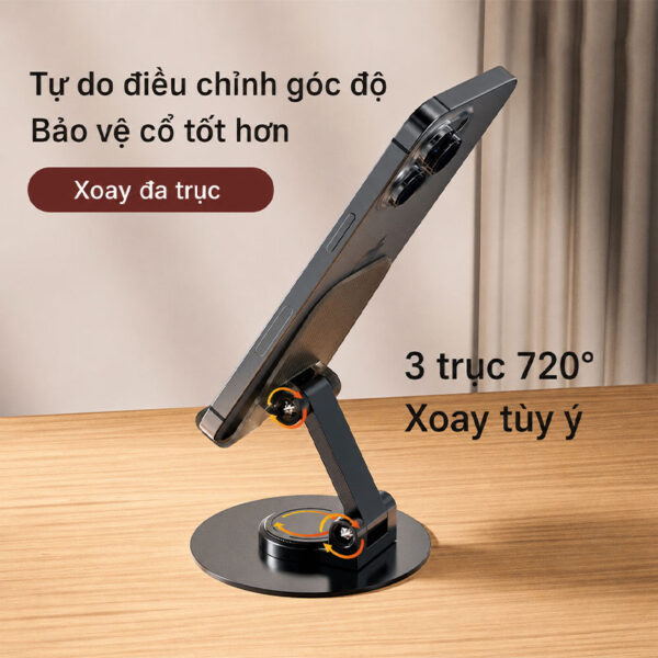 Giá đỡ điện thoại xoay bằng kim loại Giá đỡ điện thoại in logo