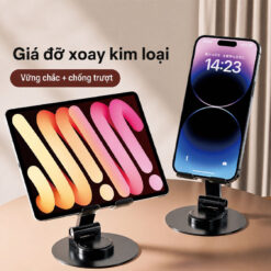 Giá đỡ điện thoại xoay bằng kim loại Giá đỡ điện thoại in logo